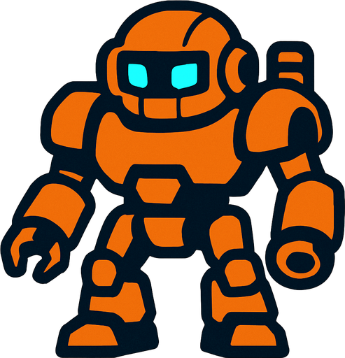 Robot.
In-Game asset.  2d.  High contrast.  No shadows