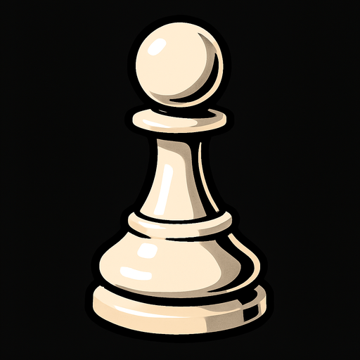 White Pawn Chess.
In-Game asset.  2d.  High contrast.  No shadows