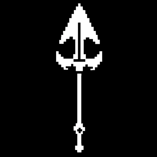Undertale asgore spear.
In-Game asset.  2d.  High contrast.  No shadows