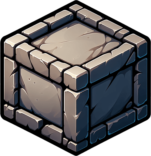 stone square, bevelled edges. 2d in-game asset, blank background, high contrast, no shadows, single-game texture.
Single Game Texture. In-Game asset. 2d. Blank background. High contrast. No shadows.