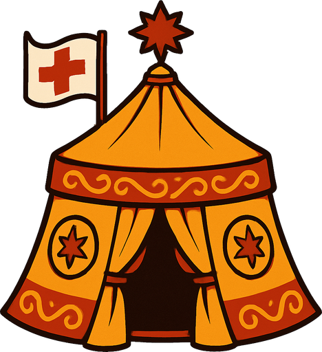 HEALING TENT OTTOMAN.
In-Game asset.  2d.  High contrast.  No shadows