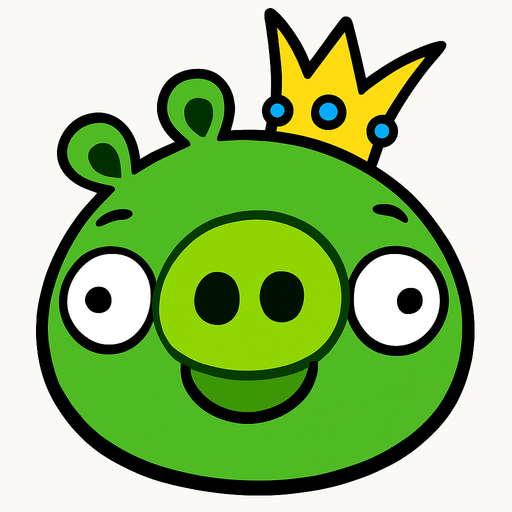pig from angry birds.
In-Game asset.  2d.  High contrast.  No shadows