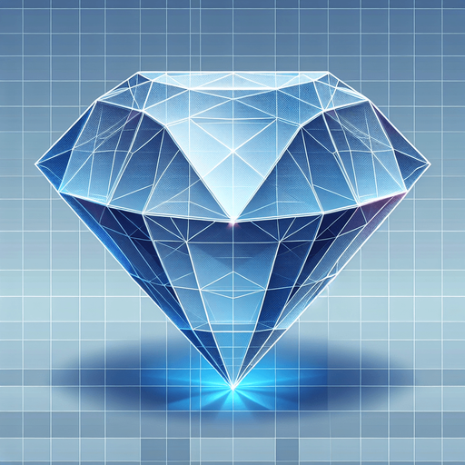 transparent 3d diamond.
In-Game asset. 3d. Blank background. High contrast. No shadows.