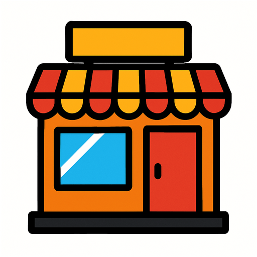 Store.
In-Game asset.  2d.  High contrast.  No shadows