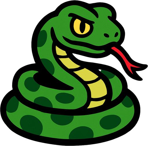 Snake.
In-Game asset.  2d.  High contrast.  No shadows