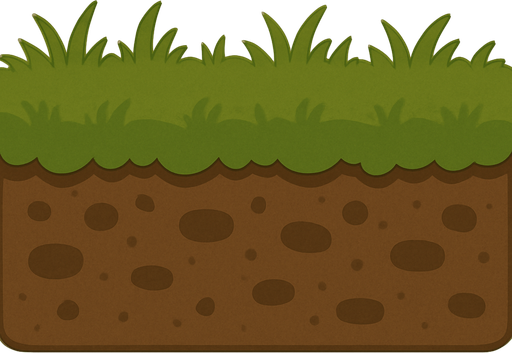 a piece of land and earth colored