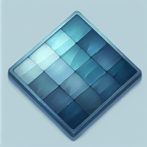 Generate a high-quality asset representing a **single square background tile** for a match-3 game cell, inspired by the cell interiors in the provided Candy Crush screenshot, but made **significantly more transparent**.

*   **Shape:** A perfect **square**.
*   **Base Appearance:**
    *   **Color:** A **muted, desaturated, cool grey-blue** or **dark teal-grey**.
    *   **Texture:** Contains an **extremely subtle, fine-grained texture** (like faint diagonal lines or uniform digital noise) integrated into the color.
*   **Transparency:** The key feature is **increased translucency**. The tile should be **moderately to significantly see-through**, allowing layers placed underneath it to be clearly visible. It should *not* be fully opaque like the original screenshot implies, nor fully transparent (invisible). Aim for roughly **40-60% opacity**.
*   **Lighting:** Maintain **soft, even, ambient lighting** across the surface of the square. No internal highlights or shadows within the tile.
Single Game Texture.  In-Game asset.  2d.  Blank background.  High contrast.  No shadows