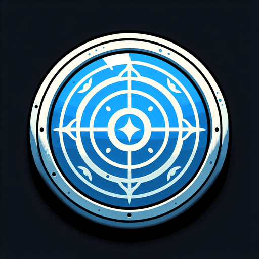 summoning round blue button.
Single Game Texture. In-Game asset. 2d. Blank background. High contrast. No shadows.