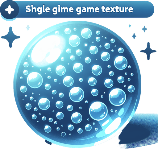 shining sea bubble.
Single Game Texture.  In-Game asset.  2d.  Blank background.  High contrast.  No shadows