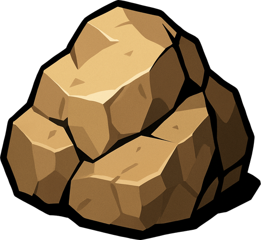 rock.
In-Game asset.  2d.  High contrast.  No shadows
