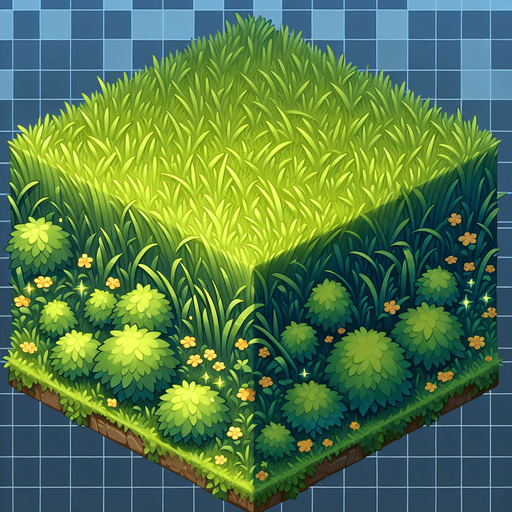 grass.
Single Game Texture. In-Game asset. 2d. Blank background. High contrast. No shadows.