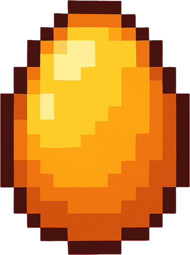 A Pixelated Egg.
In-Game asset.  2d.  High contrast.  No shadows
