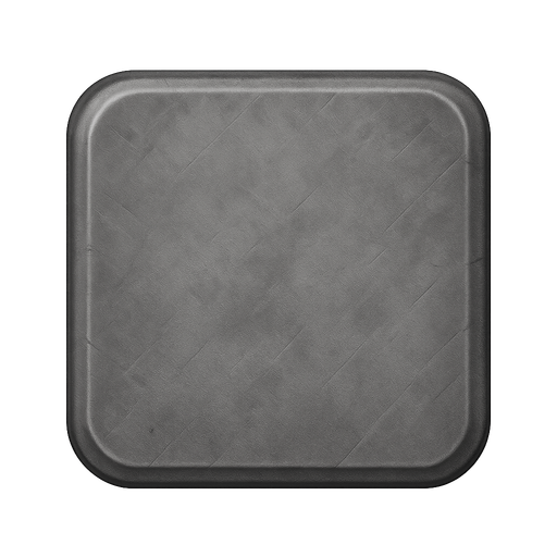 A gray square with rounded edges.
Single Game Texture.  In-Game asset.  2d.  Blank background.  High contrast.  No shadows