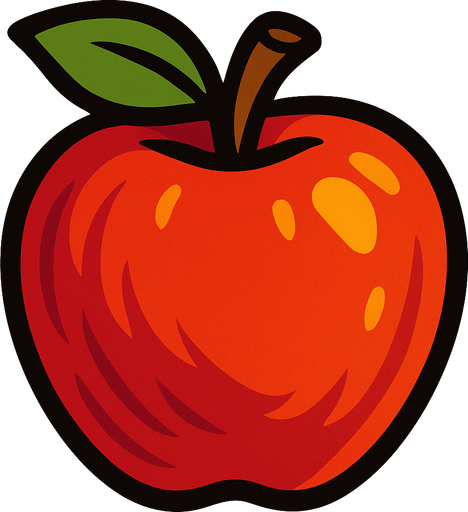 just apple picture..
In-Game asset.  2d.  High contrast.  No shadows
