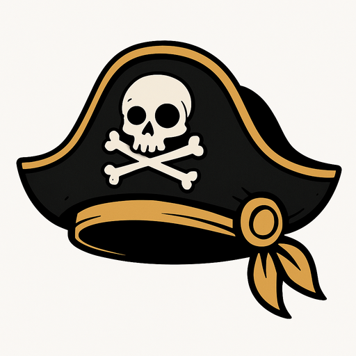 Pirate hat.
In-Game asset.  2d.  High contrast.  No shadows