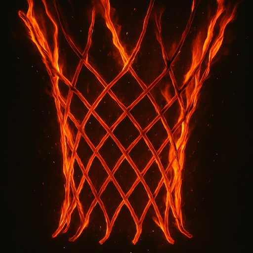 Make the net look like it's on fire