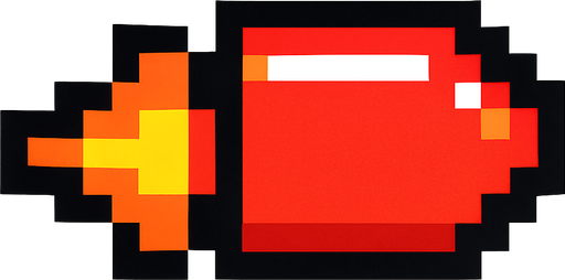 8bit enemyBullet.
In-Game asset.  2d.  High contrast.  No shadows