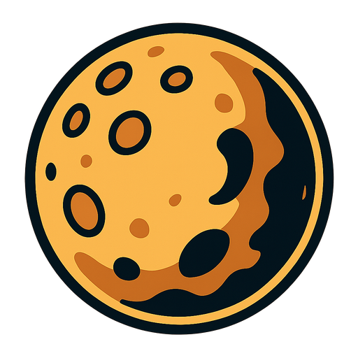 moon.
In-Game asset.  2d.  High contrast.  No shadows