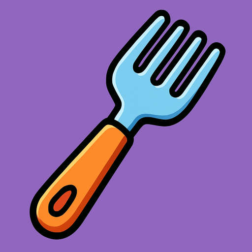 Fork.
In-Game asset.  2d.  High contrast.  No shadows