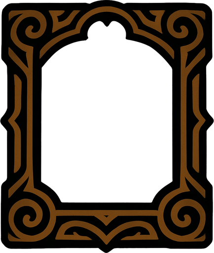 Frame.
In-Game asset.  2d.  High contrast.  No shadows