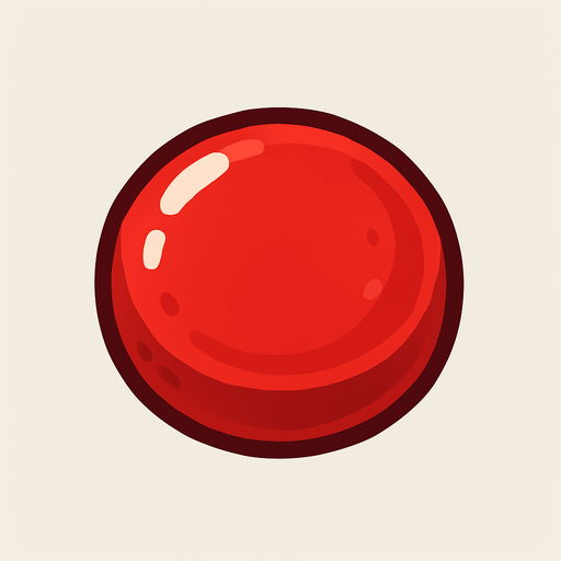 Edible, single red candy.
In-Game asset.  2d.  High contrast.  No shadows