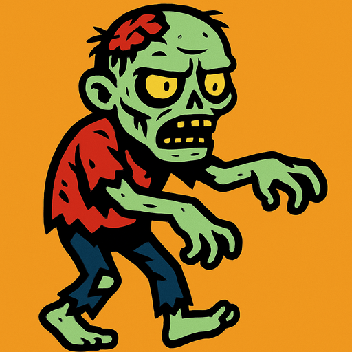 the zombie.
In-Game asset.  2d.  High contrast.  No shadows