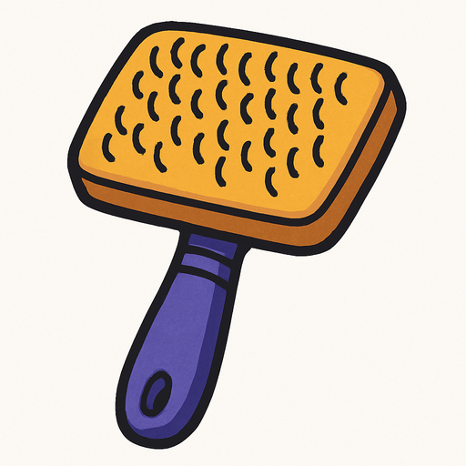 Dog groom brush.
In-Game asset.  2d.  High contrast.  No shadows