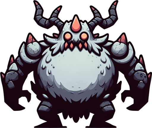 monster MG.
Single Game Texture.  In-Game asset.  2d.  Blank background.  High contrast.  No shadows