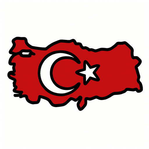 Türkiye.
In-Game asset.  2d.  High contrast.  No shadows