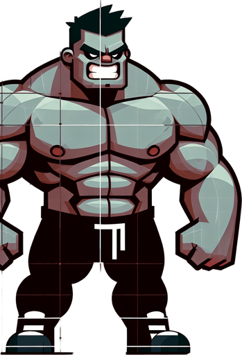 A bully.
Single Game Texture.  In-Game asset.  2d.  Blank background.  High contrast.  No shadows