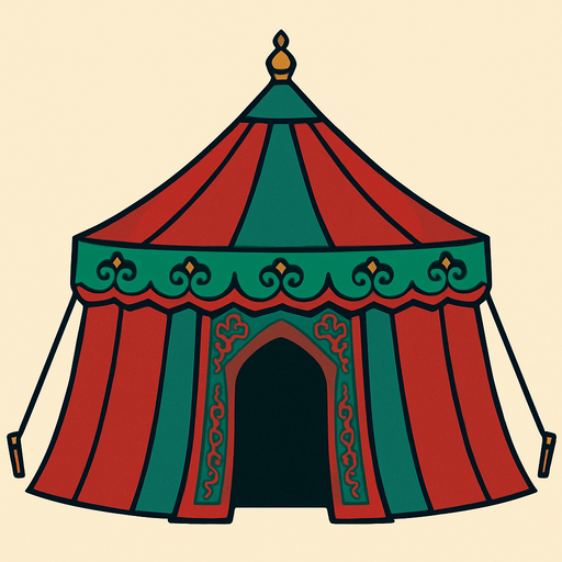 Safevi çadırı.
In-Game asset.  2d.  High contrast.  No shadows