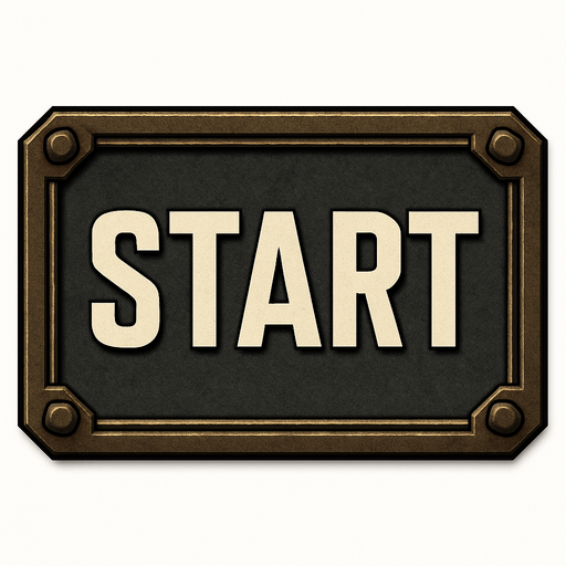boton de inicio al estilo hoi4.
In-Game asset.  2d.  High contrast.  No shadows