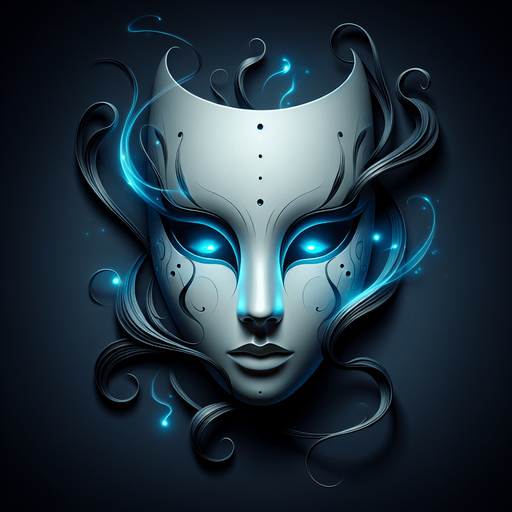 Phantom Mask Icon:

A mysterious, floating mask with glowing eyes and tendrils of shadow curling around it, symbolizing illusions and deception..
Colors: White mask with glowing blue accents and black shadows.