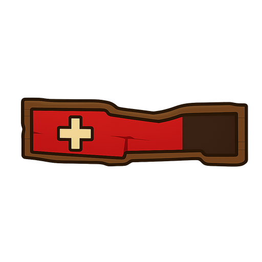a health Bar. No background. Transparent background. Blank background. No shadows. 2d. In-Game asset. flat