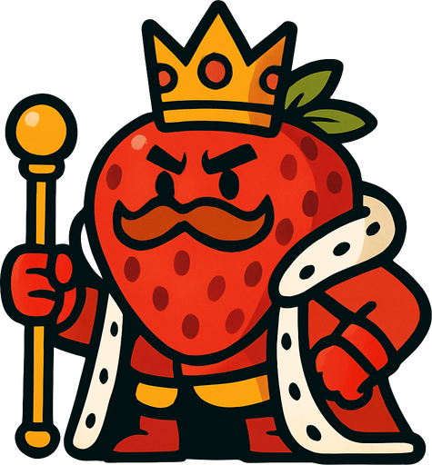 Furit King!.
In-Game asset.  2d.  High contrast.  No shadows