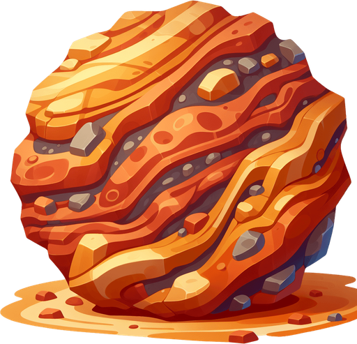 Create a desert rock. The goal is to capture a lively and playful location..
Single Game Texture. In-Game asset. 2d. Blank background. High contrast. No shadows.
