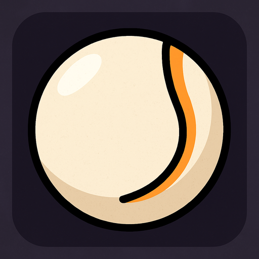 Pinpon ball.
In-Game asset.  2d.  High contrast.  No shadows