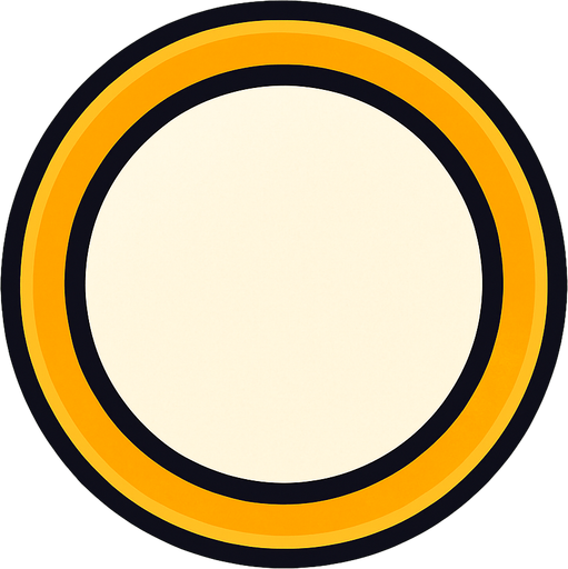 Circle.
In-Game asset.  2d.  High contrast.  No shadows
