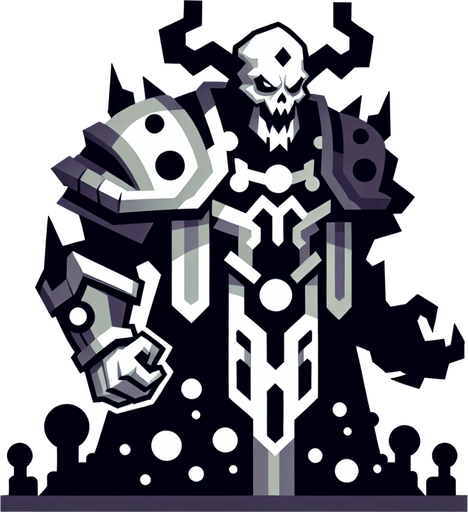 Boss.
Single Game Texture.  In-Game asset.  2d.  Blank background.  High contrast.  No shadows