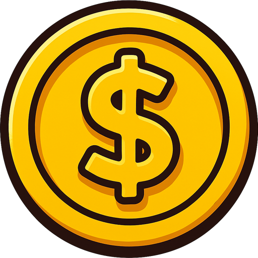 altın para.
In-Game asset.  2d.  High contrast.  No shadows