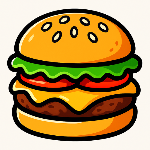hamburger.
In-Game asset.  2d.  High contrast.  No shadows