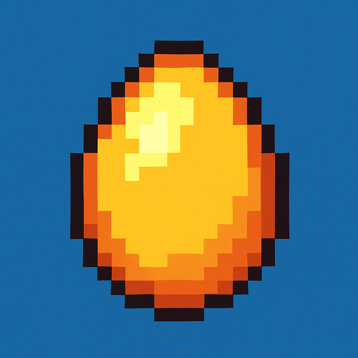 egg,pixelart.
In-Game asset.  2d.  High contrast.  No shadows