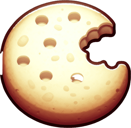 A delicious plain vanilla cookie, where three bites have been taken. Single Game Texture. In-Game asset. 2d. Blank background. High contrast. No shadows.