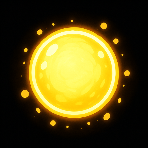 Bulle de lumière.
In-Game asset.  2d.  High contrast.  No shadows