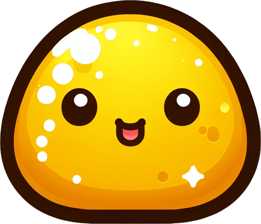 Un slime RPG amarillo y divino con estilo suave y simple.
Single Game Texture.  In-Game asset.  2d.  Blank background.  High contrast.  No shadows