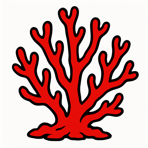 Coral rouge.
In-Game asset.  2d.  High contrast.  No shadows
