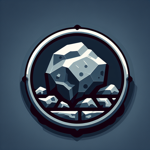 rock.
Single Game Texture.  In-Game asset.  2d.  Blank background.  High contrast.  No shadows