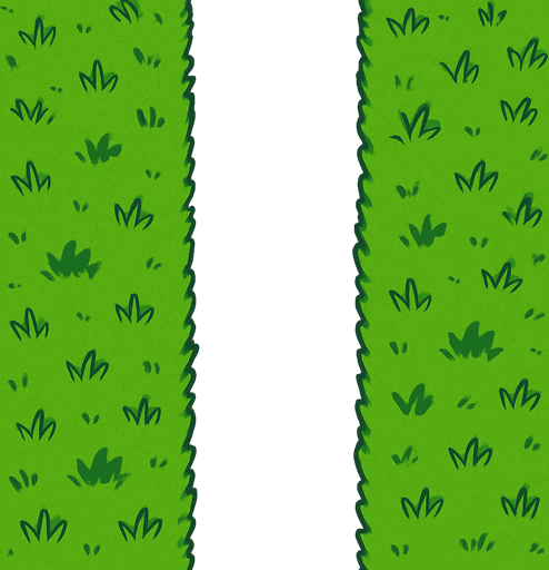 düz toprak yol ve etrafı çimenlik kuş bakışı.
In-Game asset.  2d.  High contrast.  No shadows