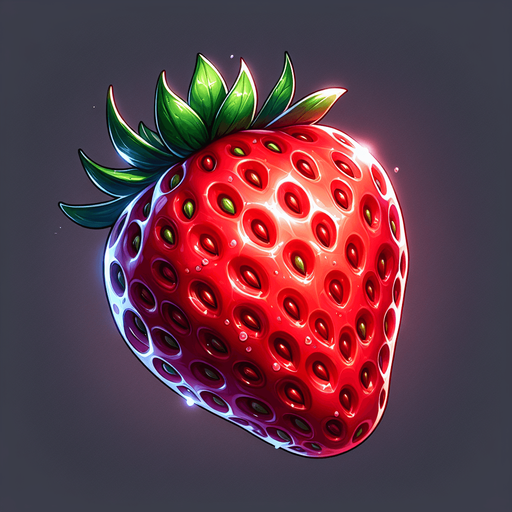 A Delicious strawberry..
Single Game Texture. In-Game asset. 2d. Blank background. High contrast. No shadows.