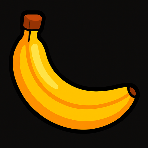 Banana.
In-Game asset.  2d.  High contrast.  No shadows